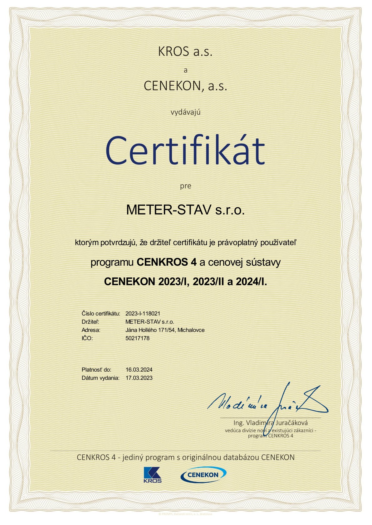 Certificate 2